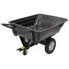 Remorca basculanta pentru tractoras gazon si ATV, 285L, max 300kg, polipropilena