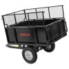 Remorca basculanta curte si gradina Proline-m, capacitate 250 kg, volum 295 l, din otel, cu protap si grila