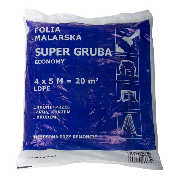 FOLIE PROTECTOARE 4X5M SUBTIRE / 0.7MICROMETRI FOLIE PROTECTOARE 4X5M SUBTIRE / 0.7MICROMETRI