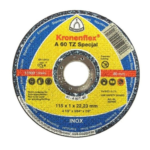 DISC DEBITARE INOX 125X1.0MM / A60TZSPECIAL