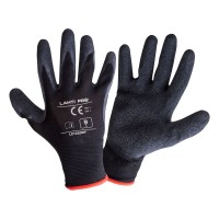 MANUSA LATEX CU POLIESTER / NEGRU - 10