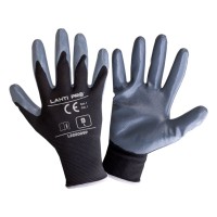 MANUSA NITRIL CU POLIESTER / GRI-NEGRU - 10