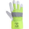 MANUSA PIELE OVINA REFLECTORIZANTA / GALBEN-ALB - 10
