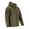 JACHETA POLAR IMPERMEABILA CU GLUGA / KAKI - 2XL