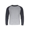 TRICOU BUMBAC CU MANECA LUNGA / GRI-NEGRU - 2XL TRICOU BUMBAC CU MANECA LUNGA / GRI-NEGRU - 2XL