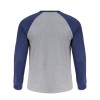 TRICOU BUMBAC CU MANECA LUNGA / GRI-ALBASTRU - L TRICOU BUMBAC CU MANECA LUNGA / GRI-ALBASTRU - L