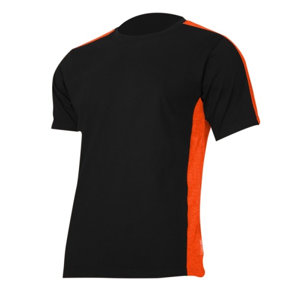 TRICOU BUMBAC MULTICOLOR / NEGRU-PORTOCALIU - 2XL TRICOU BUMBAC MULTICOLOR / NEGRU-PORTOCALIU - 2XL