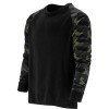 TRICOU BUMBAC CU MANECA LUNGA / NEGRU-CAMUFLAJ - 2XL TRICOU BUMBAC CU MANECA LUNGA / NEGRU-CAMUFLAJ - 2XL