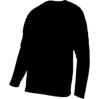 TRICOU BUMBAC SUBTIRE CU MANECA LUNGA / NEGRU - 2XL