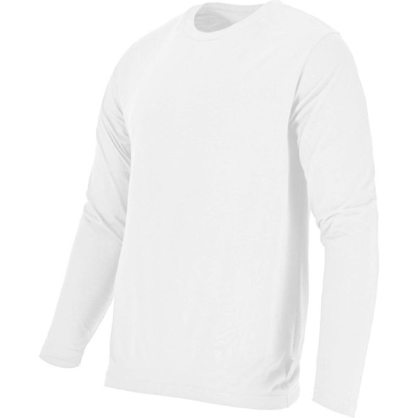 TRICOU BUMBAC SUBTIRE CU MANECA LUNGA / ALB - XL