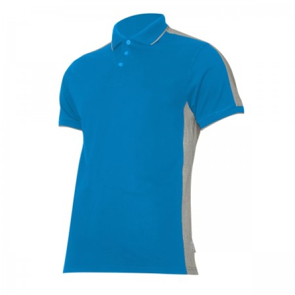 TRICOU BUMBAC POLO MULTICOLOR / TURCOAZ-GRI - 3XL TRICOU BUMBAC POLO MULTICOLOR / TURCOAZ-GRI - 3XL