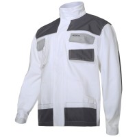 JACHETA LUCRU MEDIU-GROASA BUMBAC / ALB - 2L/54