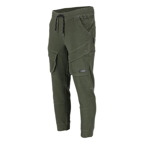 PANTALON ELASTIC CU SNUR SI MANSETE / KAKI - 2XL