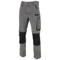 PANTALON LUCRU TIP-BLUGI SLIM-FIT ELASTIC GRI - 2XL