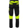 PANTALON LUCRU CU INSERTII CONTRASTANTE VIZIBILE - S