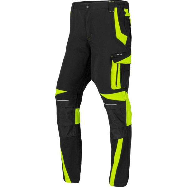 PANTALON LUCRU CU INSERTII CONTRASTANTE VIZIBILE - S