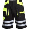 PANTALON SCURT CU REFLECTORIZANT NEGRU-VERDE - S