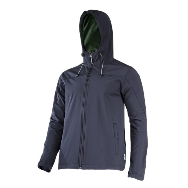 JACHETA ELASTICA CU GLUGA / NEGRU - 3XL