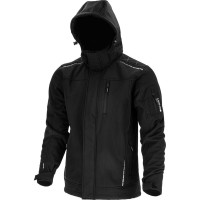 JACHETA ELASTICA CAPTUSITA CU GLUGA / NEGRU - 2XL