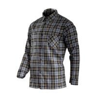 CAMASA FLANEL CU CAROURI GROASA / GRI - M