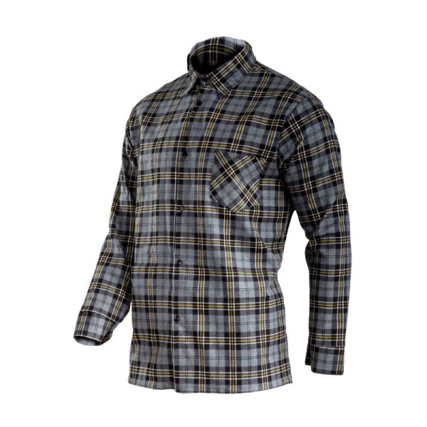 CAMASA FLANEL CU CAROURI GROASA / GRI - S