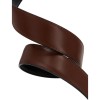 CUREA PIELE NATURALA REVERSIBILA / NEGRU-MARO / 100CM
