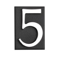 SEMN CIFRA CU PLACA ADEZIVA FIXARE - 45MM / CROM / 6/9