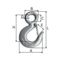 Cârlig zincat securizat 750kg 19.5/25mm - asamblare cabluri și lanțuri