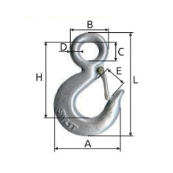 Cârlig zincat securizat 750kg 19.5/25mm - asamblare cabluri și lanțuri
