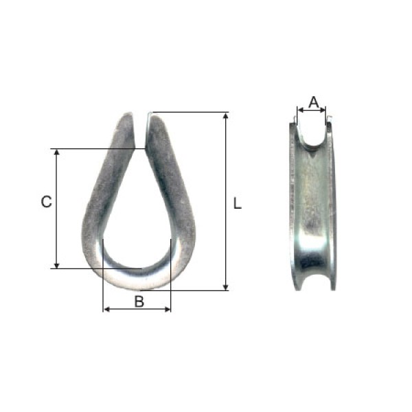 Rodantă zincată 12mm, 28x45x64mm - accesorii de fixare pentru asamblare