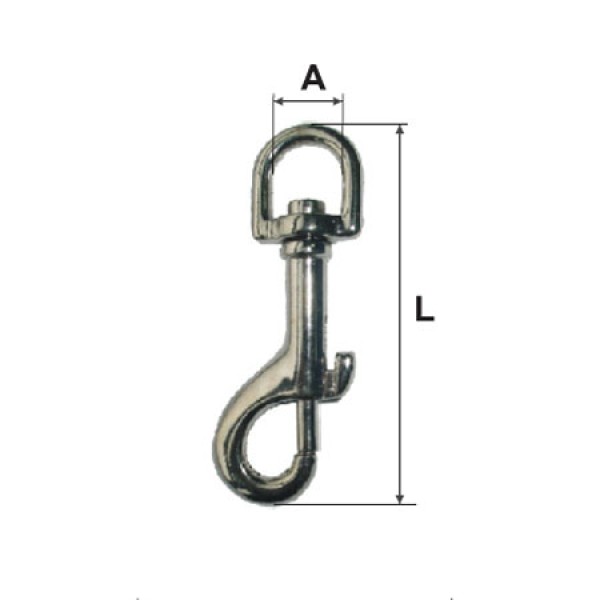 Carabină breloc cu arc și inel rotativ 14x76mm - asamblare de calitate