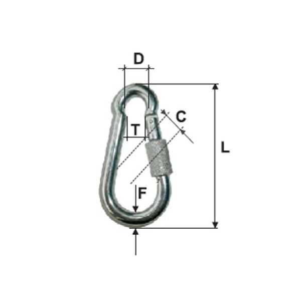 Carabină zincată cu filet 8mm / 10mm / 10/11mmx80mm pentru asamblare