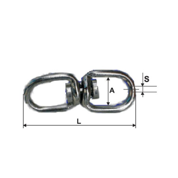 Articulatie inel - inel zincata 3.8mm / 14x50mm pentru asamblare