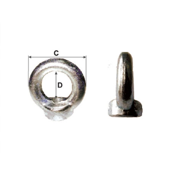 Inel cu piuliță încorporată m12 - dimensiune 30mm/50mm pentru asamblare