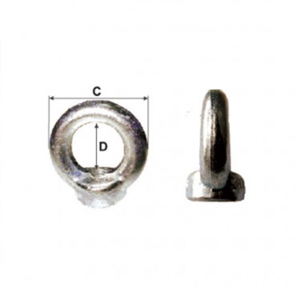 Inel cu piuliță încorporată m20, 40mm și 72mm - asamblare de calitate
