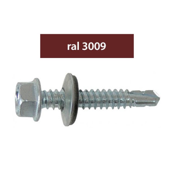 SURUBURI PERFORATOARE RAL3009-ROSU 4.8X20MM, 250/SET SURUBURI PERFORATOARE RAL3009-ROSU 4.8X20MM, 250/SET