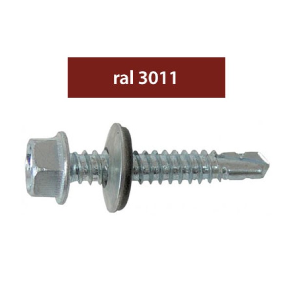 SURUBURI PERFORATOARE RAL3011-BORDO 4.8X20MM, 250/SET SURUBURI PERFORATOARE RAL3011-BORDO 4.8X20MM, 250/SET