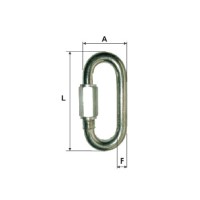 Inel zincat pentru legatura 6mm - dimensiuni 26x59mm
