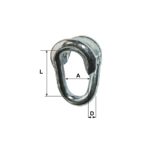 Inel zincat pentru final 6mm, 12x33mm - articulatii durabile pentru asamblare