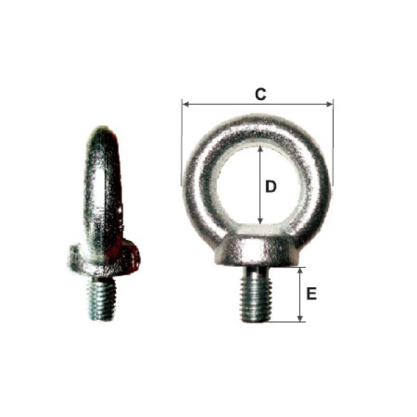 Inel cu șurub încorporat m10, 25mm, 41mm - articulatii pentru asamblare