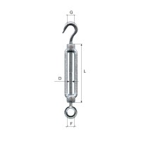 Intinzator carlig - inel 24mm, 23mm/34mm x 255mm cu ambalare
