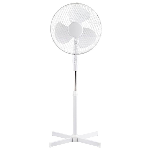 Ventilator picior platinet psf1616w alb cu 3 viteze și bază stabilă