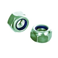 Piulițe zincate hexagonale m10 cu autoblocare, set de 100 bucăți