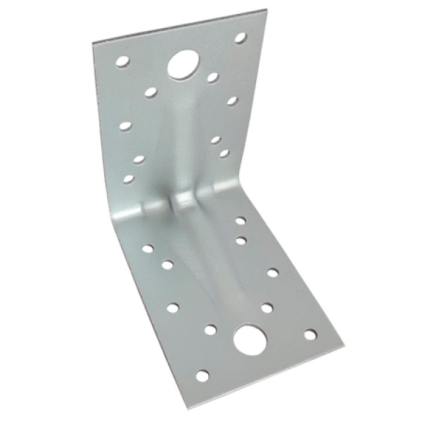 Colțar metalic 90x90x65mm, grosime 3mm, ranforsat, ø gauri 5/13mm