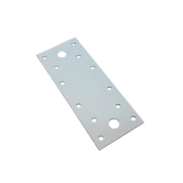 Placă perforată 180x65mm, grosime 2mm, ø gauri 5/13mm