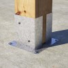 Suport stâlp dublu 141x70x150mm cu grosime de 2mm și gauri de 12mm Suport stâlp dublu 141x70x150mm cu grosime de 2mm și gauri de 12mm