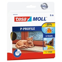 Profil etanșare tip-p 9mm/6m - maron, flexibil pentru construcții
