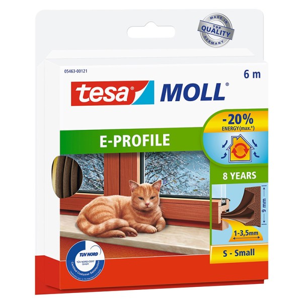 Profil etanșare tip-e (1-3.5mm) - 9mm/6m - maro pentru construcții Profil etanșare tip-e (1-3.5mm) - 9mm/6m - maro pentru construcții