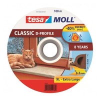 Profil de etanșare tip-d rola - 9mm/100m, cauciuc rezistent, alb