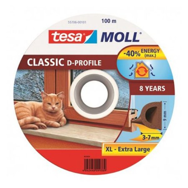 Profil etanșare rola tip-d 9mm/100m maro pentru construcții durabile Profil etanșare rola tip-d 9mm/100m maro pentru construcții durabile